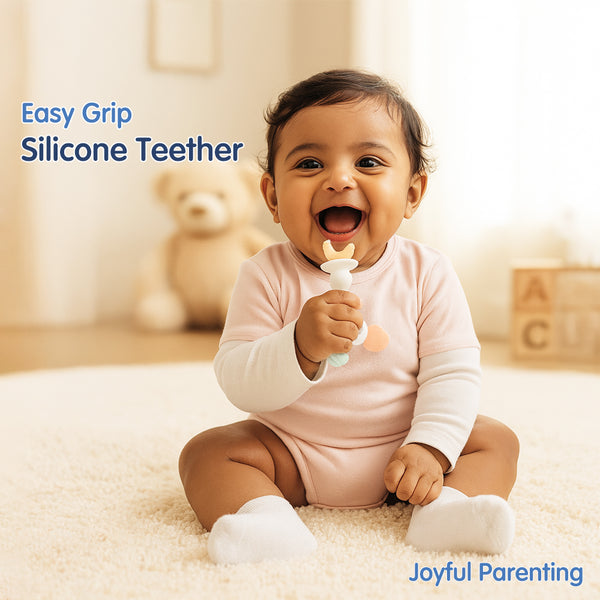 Hopop Silicone Baby Teether, Sensory Chew Toy for Gum Relief - Assorted