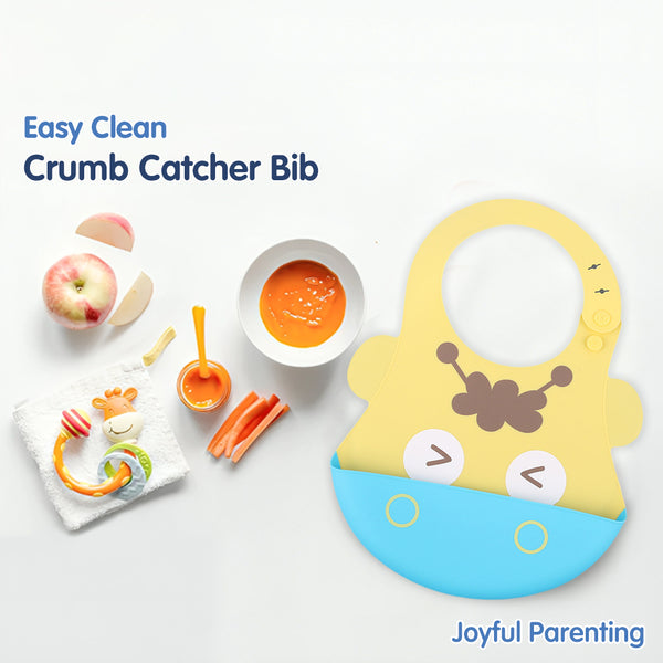 Hopop Easy Clean Crumb Catcher Silicone Bib