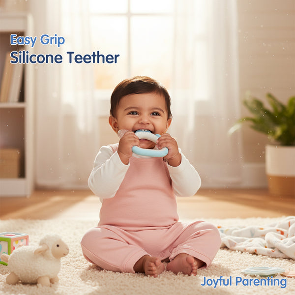 Hopop Silicone Baby Teether, BPA-Free Chew Toy - Assorted