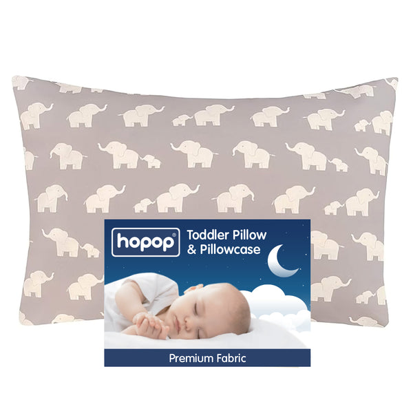 Hopop Soft & Breathable Premium Cotton Toddler Pillow with Pillowcase