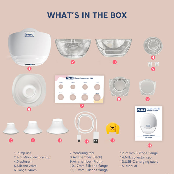 Hopop Hands-Free Electric Breast Pump for Breastfeeding
