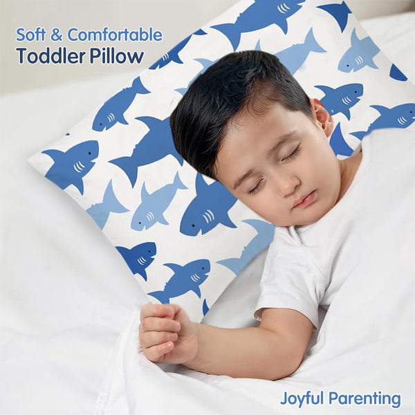 Hopop Soft & Breathable Premium Cotton Toddler Pillow with Pillowcase