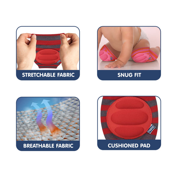 Lightweight anti-slip crawling pads for babies