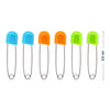 Baby Nappy Pins with Colorful Plastic Lock Head - Pack of 12