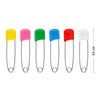 Baby Nappy Pins with Multicolor Plastic Lock Head - Pack of 12