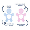 Silicone Teether for Baby - Pack of 2 with Assorted Color & Design - hopop.in