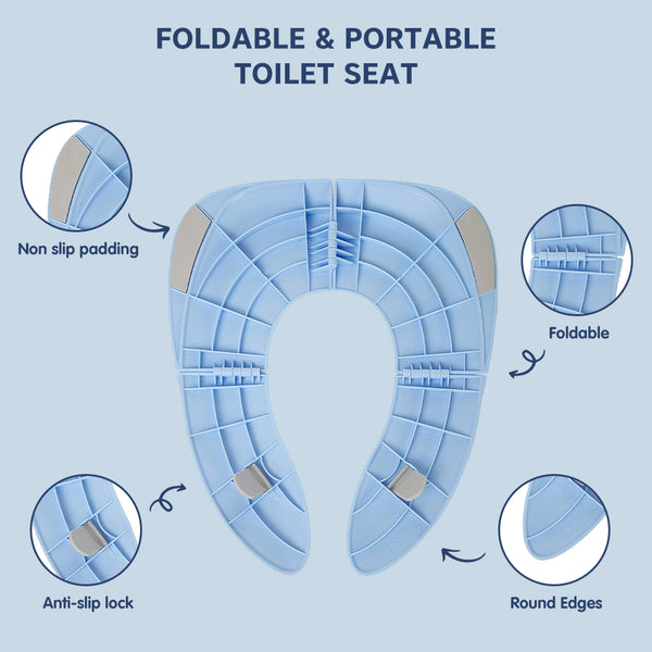 Hopop Foldable Travel Potty Seat for Kids, Safe, Portable & Hygienic
