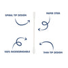 Eco-friendly baby cotton swabs with gentle spiral tips