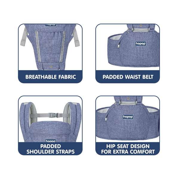 Hopop Elite 5 in 1 Hip Seat Baby Carrier