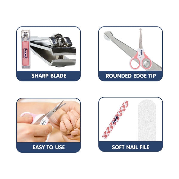 Hopop Safety Nail Care Set for Babies, Gentle & Easy Grooming Kit