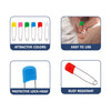 Baby Nappy Pins with Multicolor Plastic Lock Head - Pack of 12