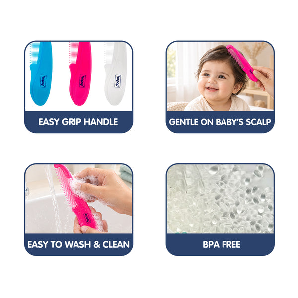 Baby Rounded Teeth Hair Comb, Safe & Gentle