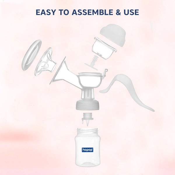 Hopop Manual Breast Pump - Gentle, Portable & Efficient Breastfeeding Support
