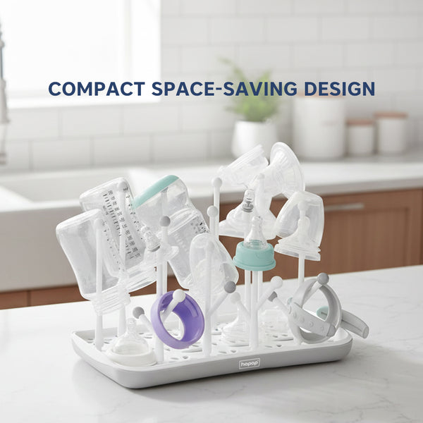 Hopop Portable Baby Bottle Drying Rack – Compact & Travel Friendly