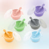 Silicone Bowl & Spoon with Suction Base & Snap on Lid - hopop.in
