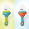 "BPA-free silicone baby feeder – fruit and food nibbler with mesh design"