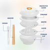 "Manual baby food processor – 5-in-1 tool for chopping, blending, and mashing"
