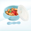 Silicone Bowl & Spoon with Suction Base & Snap on Lid - hopop.in