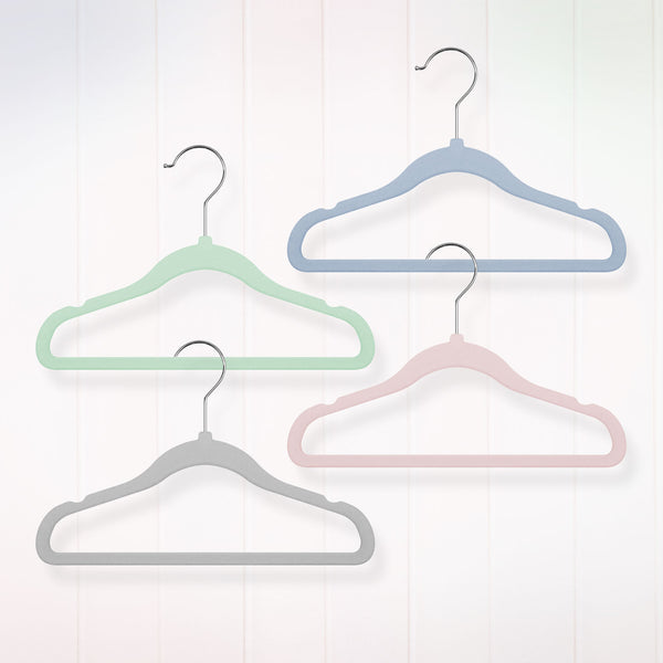 Hopop Non-Slip Velvet Baby Clothes Hangers - Pack of 6