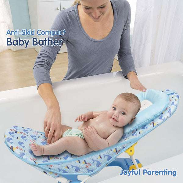 Hopop Anti-Skid Compact Baby Bather for Safe & Comfortable Bath Time