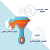 "Safe baby feeding nibbler – BPA-free silicone mesh fruit feeder for weaning