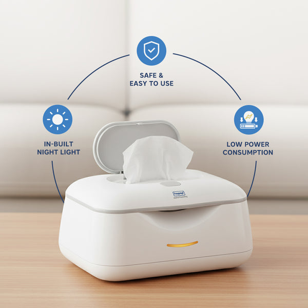 Hopop Warm Glow Baby Wipes Warmer | Gentle & Comfortable Wipe Heating