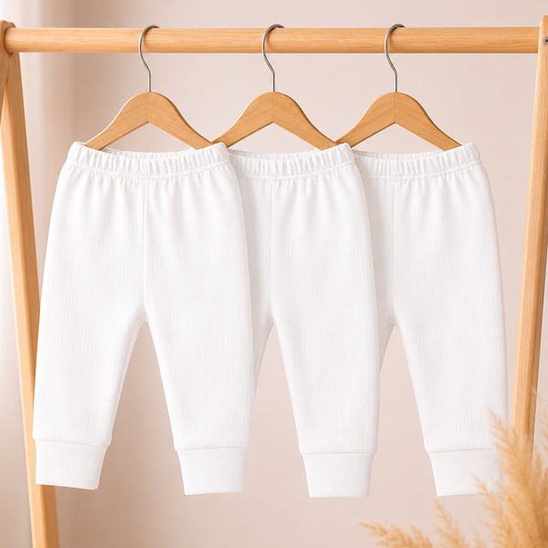 Baby Winter Thermal Pajama Pants Pack of 3
