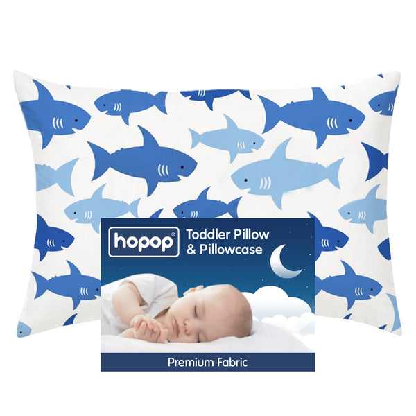 Hopop Soft & Breathable Premium Cotton Toddler Pillow with Pillowcase