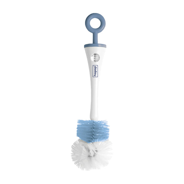 Hopop 2-IN-1 Bottle & Nipple Cleaning Brush with Grooved Handle & Easy Hanging Storage