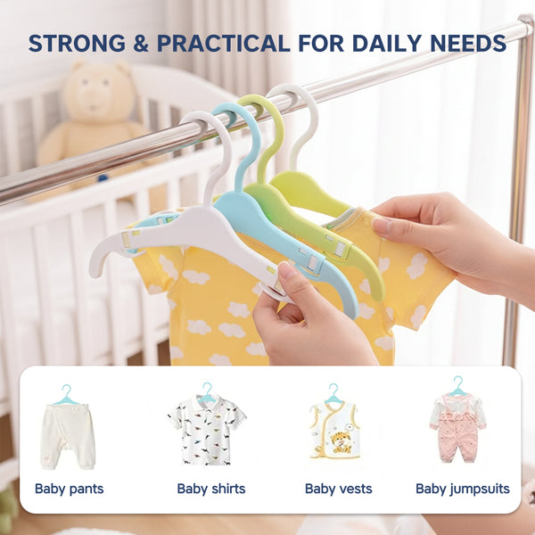 Hopop Adjustable Anti-Slip Baby Clothes Hangers – Pack of 6