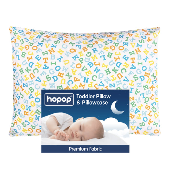 Hopop Soft & Breathable Premium Cotton Toddler Pillow with Pillowcase