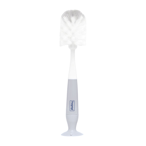 Hopop 2-IN-1 Bottle & Nipple Cleaning Brush with Grooved Handle & Suction Base