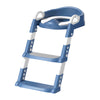 Toddler using potty training seat with ladder