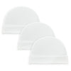 Soft & Comfortable Cotton Baby Caps - Pack of 3 ( White) - hopop.in