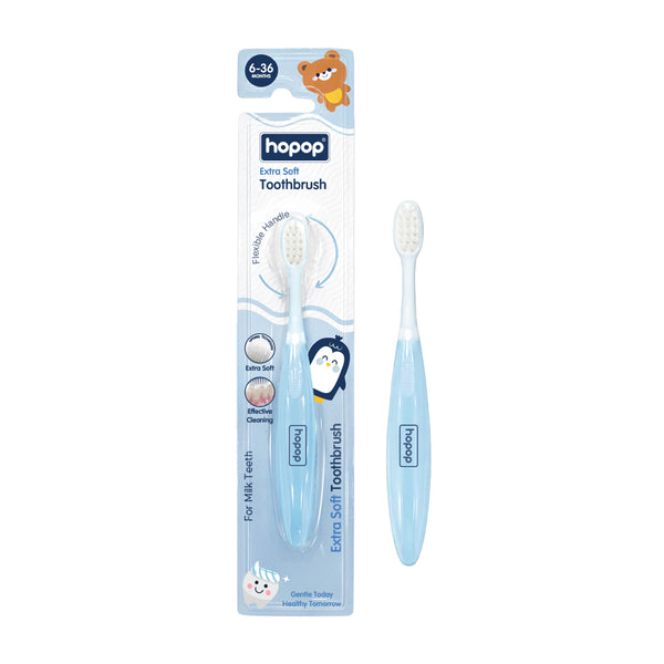 Hopop Extra Soft Baby Toothbrush for Gentle Milk Teeth & Gum Care 6–36 Months