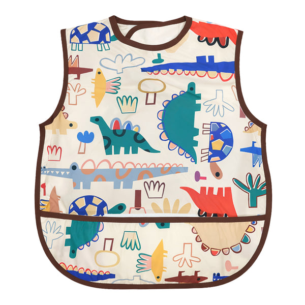 Hopop Easy-Clean Waterproof Baby Bib with Food Catcher Pocket