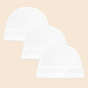 Hopop Soft & Comfortable Cotton Baby Caps - Pack of 3 (White)