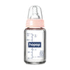 Hopop Premium Glass Feeding Bottle, Slim Neck & BPA-Free, 125ml - Pink