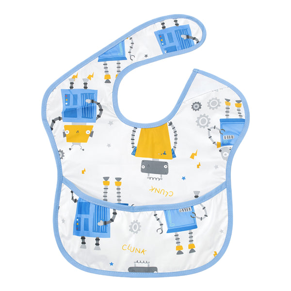 Hopop Easy-Clean Waterproof Baby Bib with Food Catcher Pocket