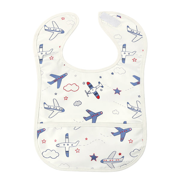 Hopop Easy-Clean Waterproof Baby Apron Bib with Crumb Catcher