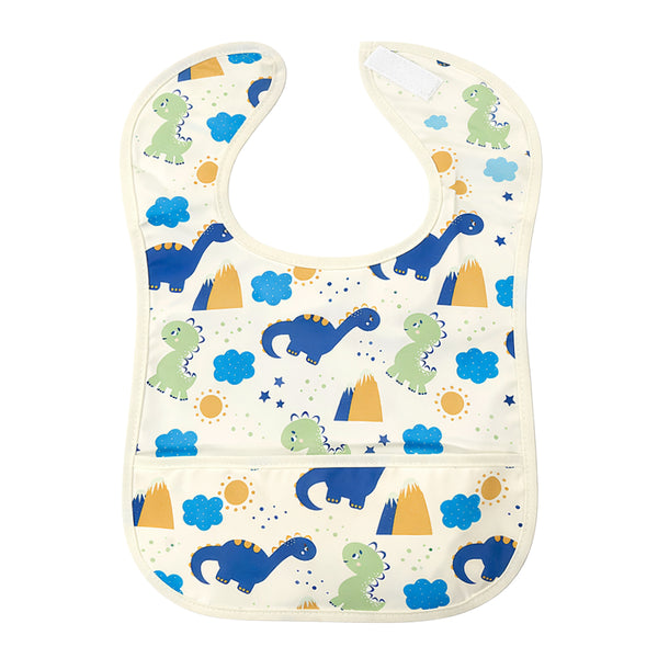 Hopop Easy-Clean Waterproof Baby Apron Bib with Crumb Catcher
