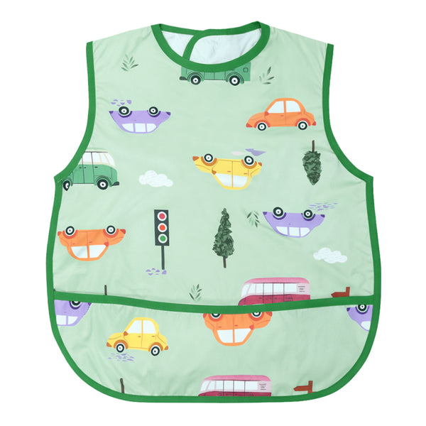 Hopop Easy-Clean Waterproof Baby Bib with Food Catcher Pocket