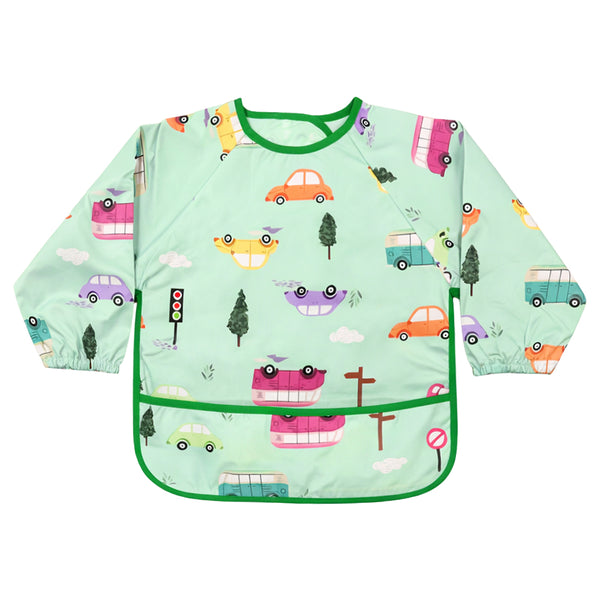 Hopop Easy-Clean Waterproof Full Sleeve Baby Bib with Food Catcher Pocket