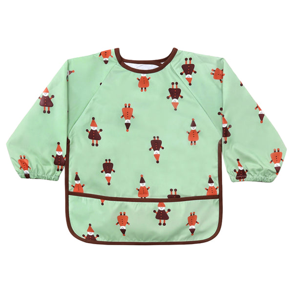 Hopop Easy-Clean Waterproof Full Sleeve Baby Bib with Food Catcher Pocket