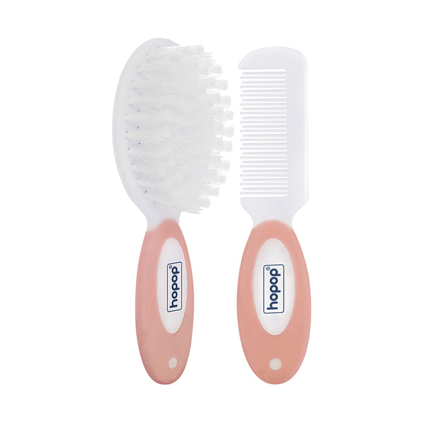 Hopop Baby Soft Bristle Hair Brush & Rounded Teeth Comb Set