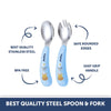 Stainless Steel Spoon & Fork Set with Travel Case - hopop.in