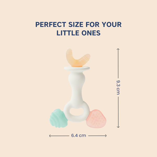 Hopop Silicone Baby Teether, Sensory Chew Toy for Gum Relief - Assorted