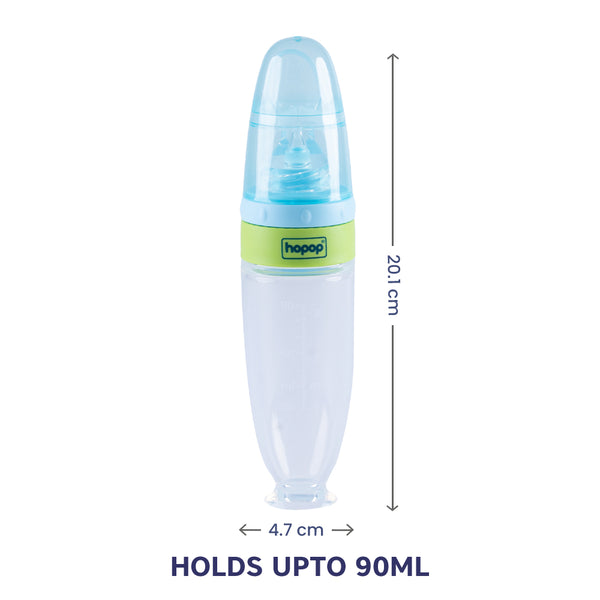 Hopop Soft Squeezy Silicone Spoon Food Feeder for Babies - 90ml