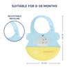 Easy Clean Crumb Catcher Silicone Bib - hopop.in