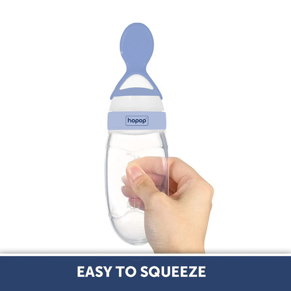 Hopop Soft Squeezy Silicone Spoon Food Feeder for Babies - 90 ml